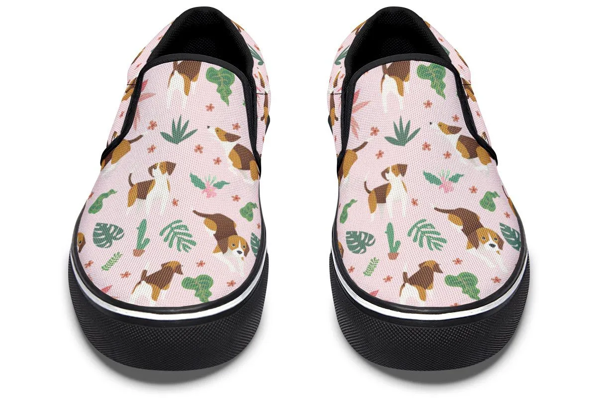 Tropical Beagle Slip-On Shoes