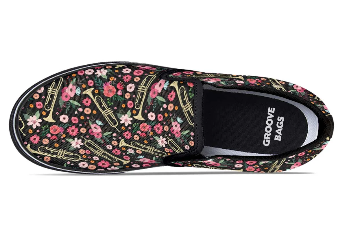 Trumpet Flower Slip-On Shoes