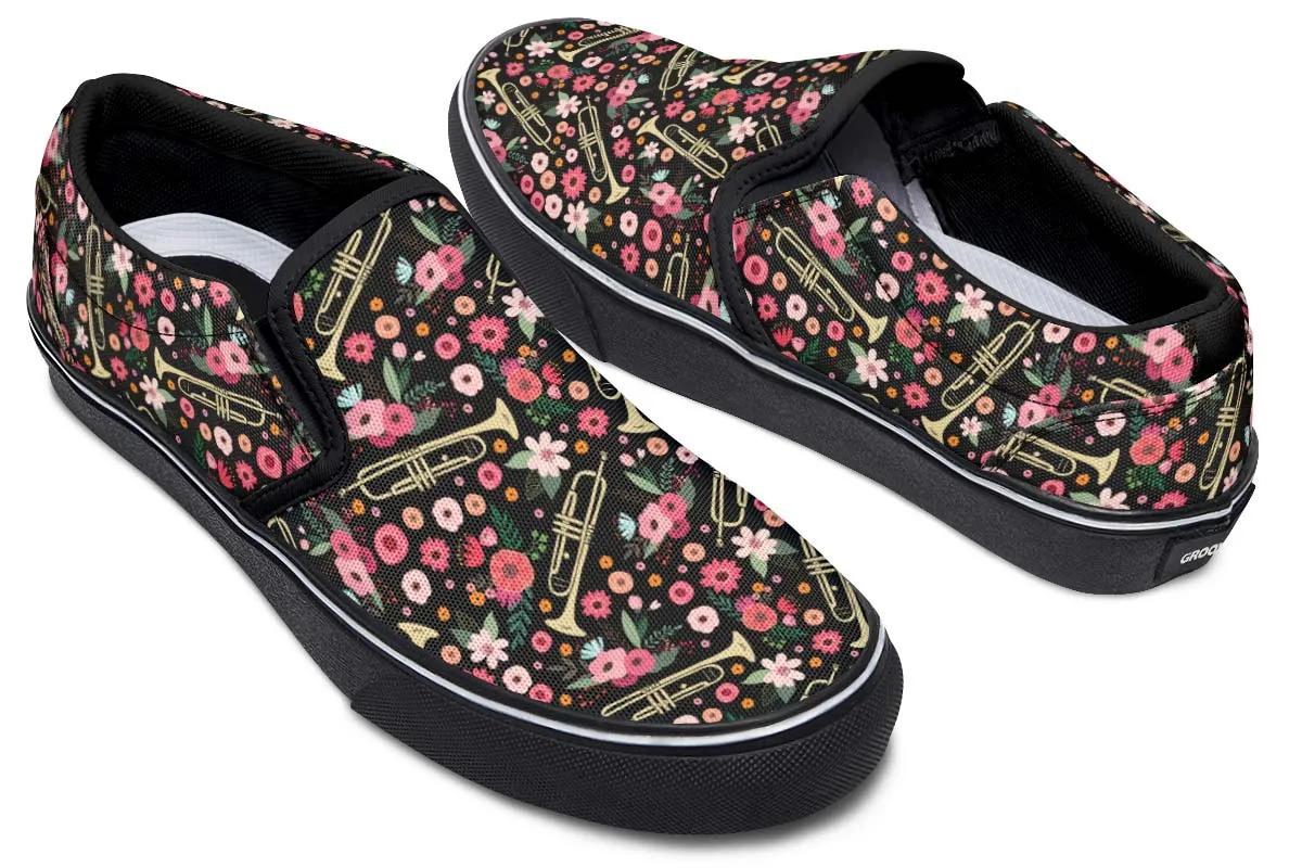 Trumpet Flower Slip-On Shoes