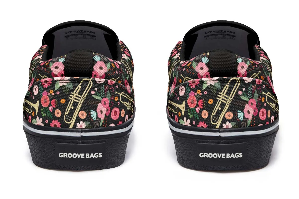 Trumpet Flower Slip-On Shoes