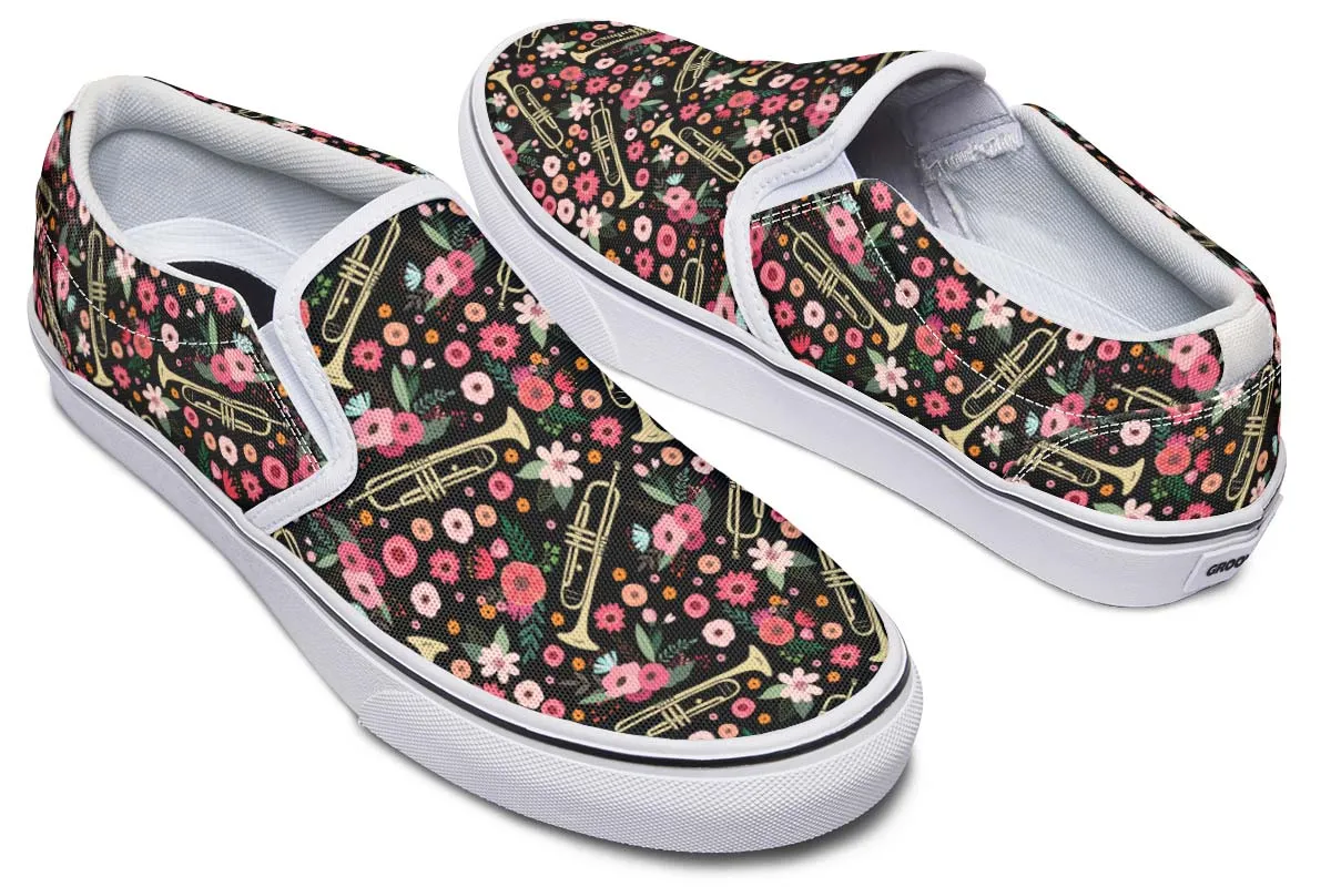 Trumpet Flower Slip-On Shoes