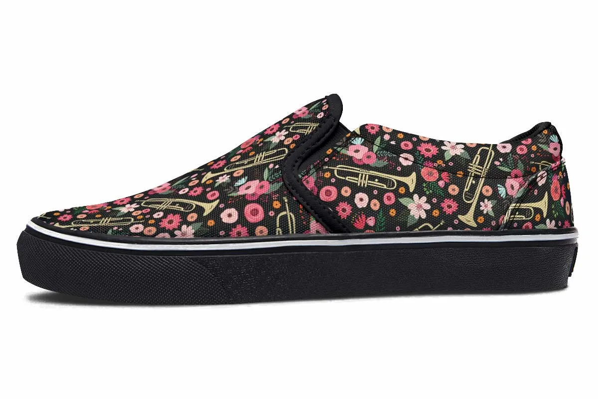 Trumpet Flower Slip-On Shoes