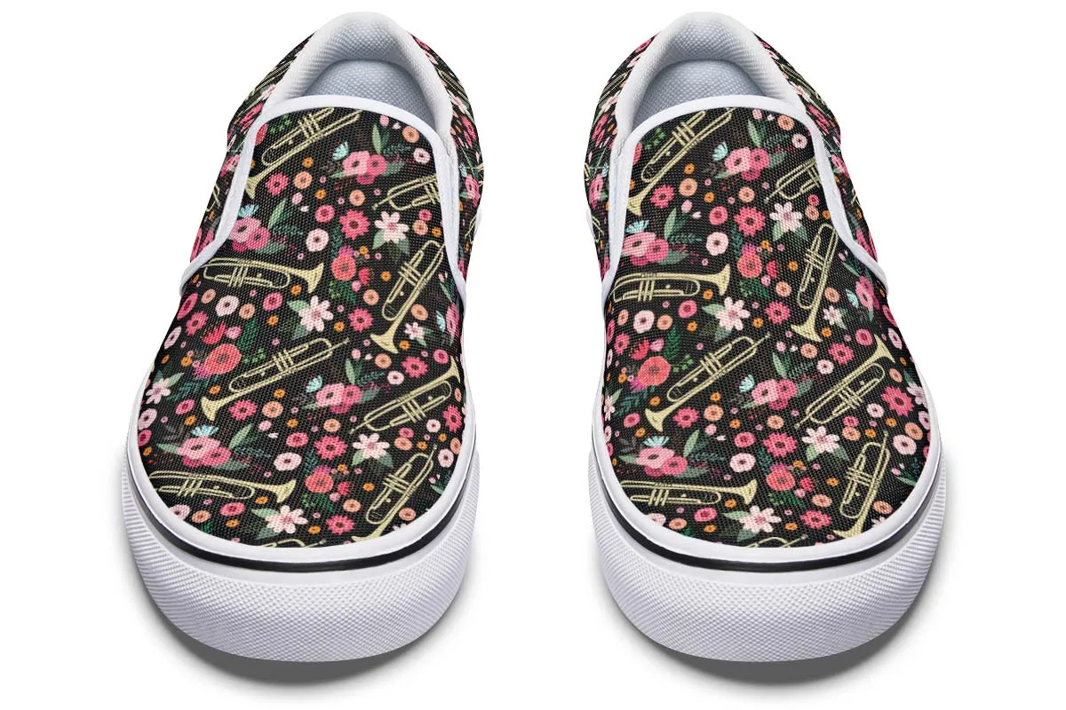 Trumpet Flower Slip-On Shoes