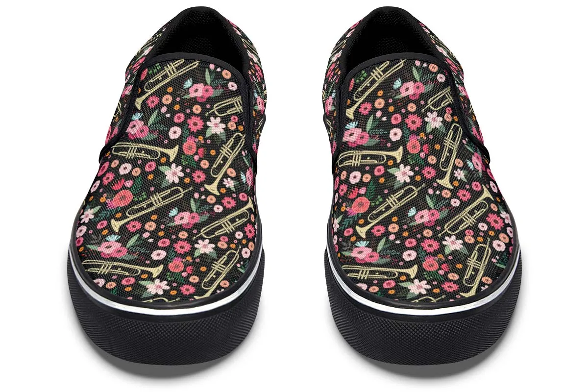 Trumpet Flower Slip-On Shoes
