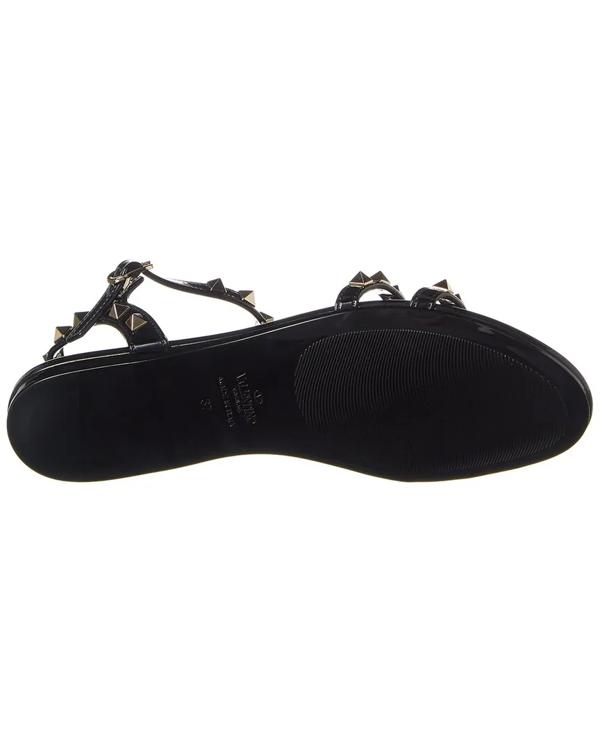 Valentino Rockstud Caged Rubber Sandal