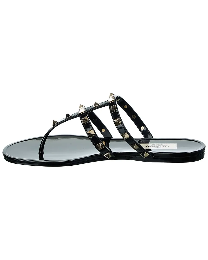Valentino Rockstud Caged Rubber Sandal