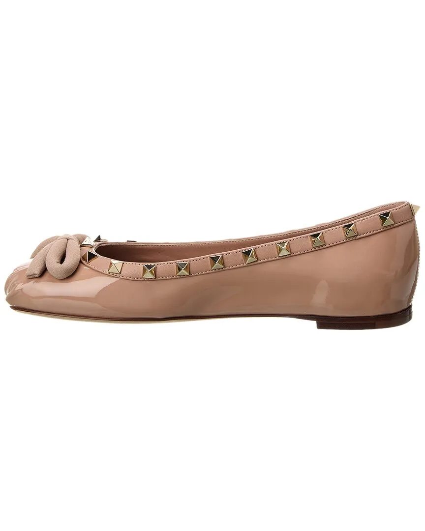 Valentino Rockstud Patent Ballerina Flat