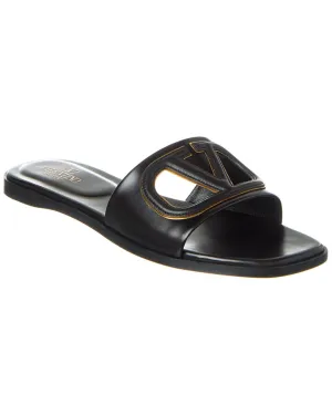 Valentino VLogo Cutout Leather Sandals