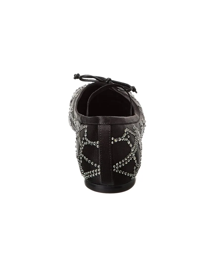 Valentino Vlogo Toile Iconographe Satin Ballerina Flat
