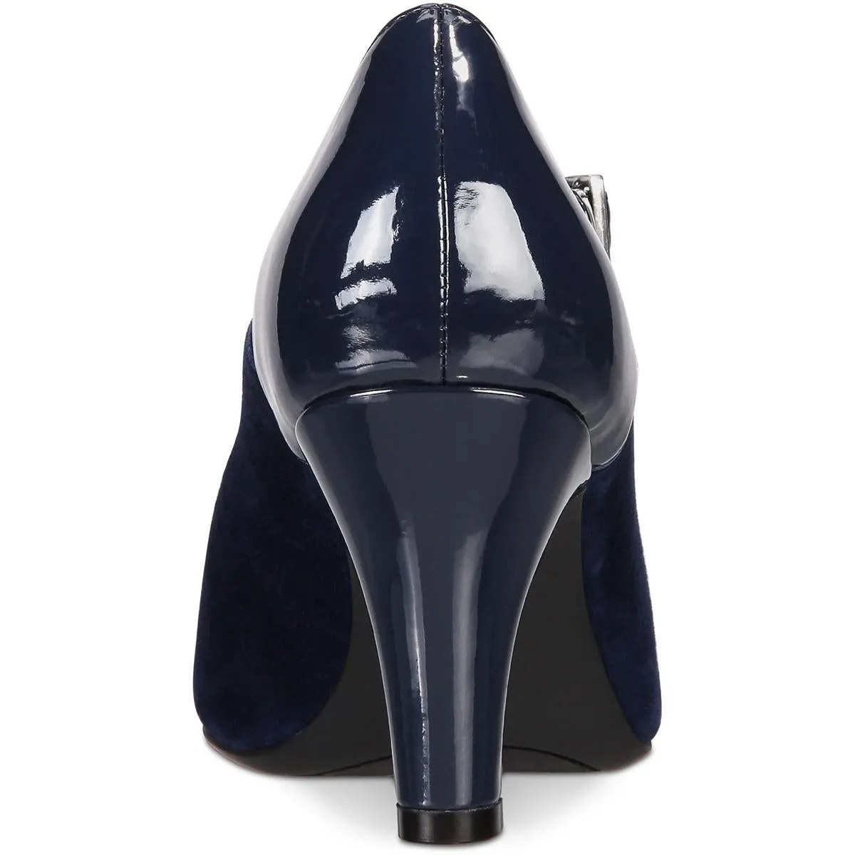 Velmahl Womens Patent Trim Slip On Pumps