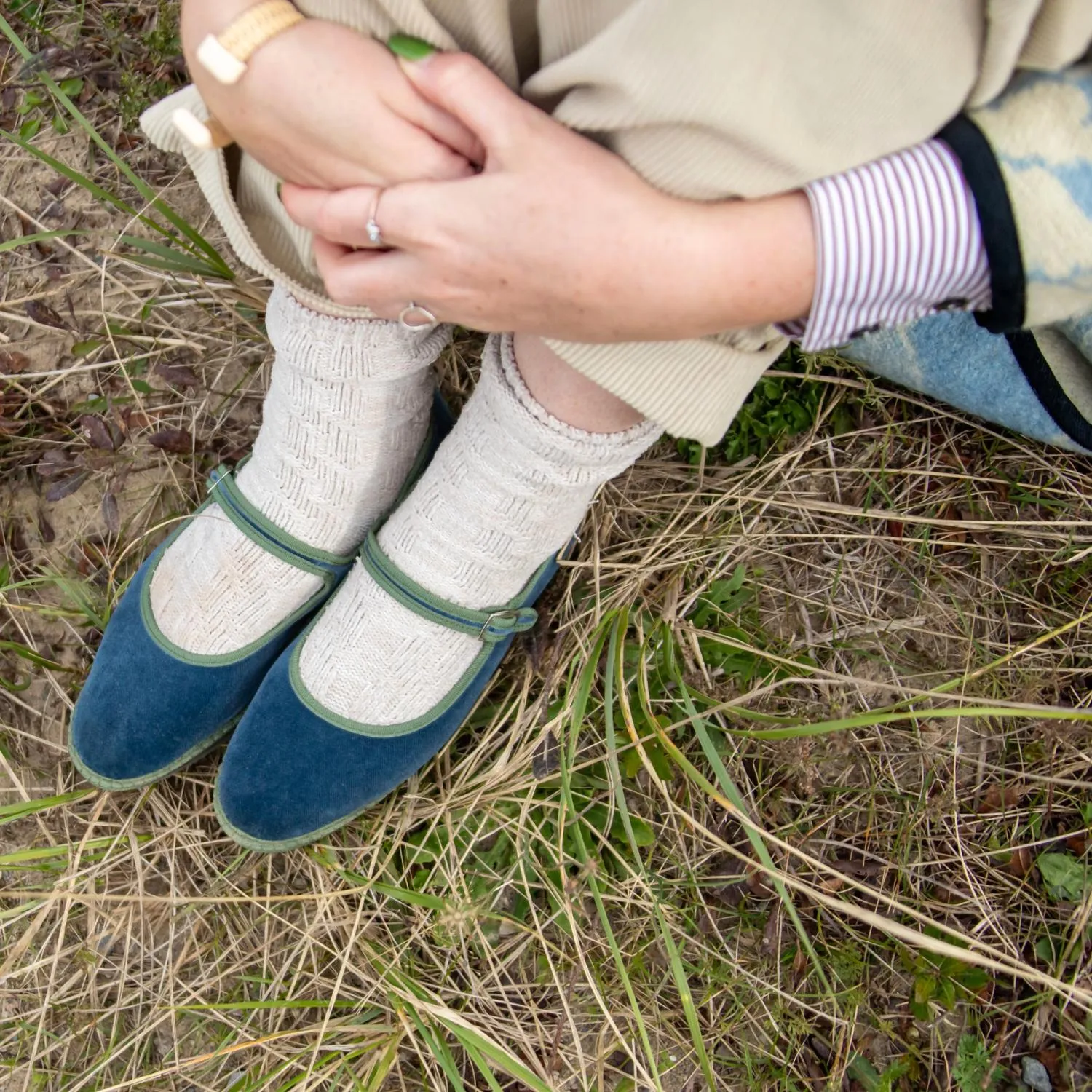 Velvet Mary Jane Shoes