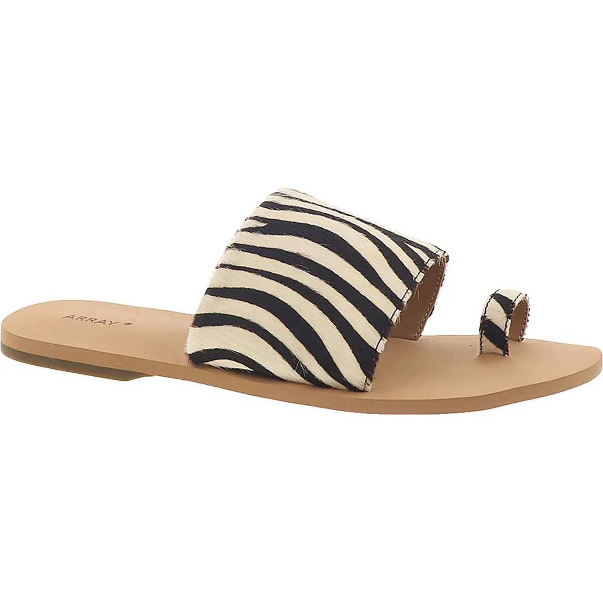 Venice Womens Toe Loop Slip On Flat Sandals