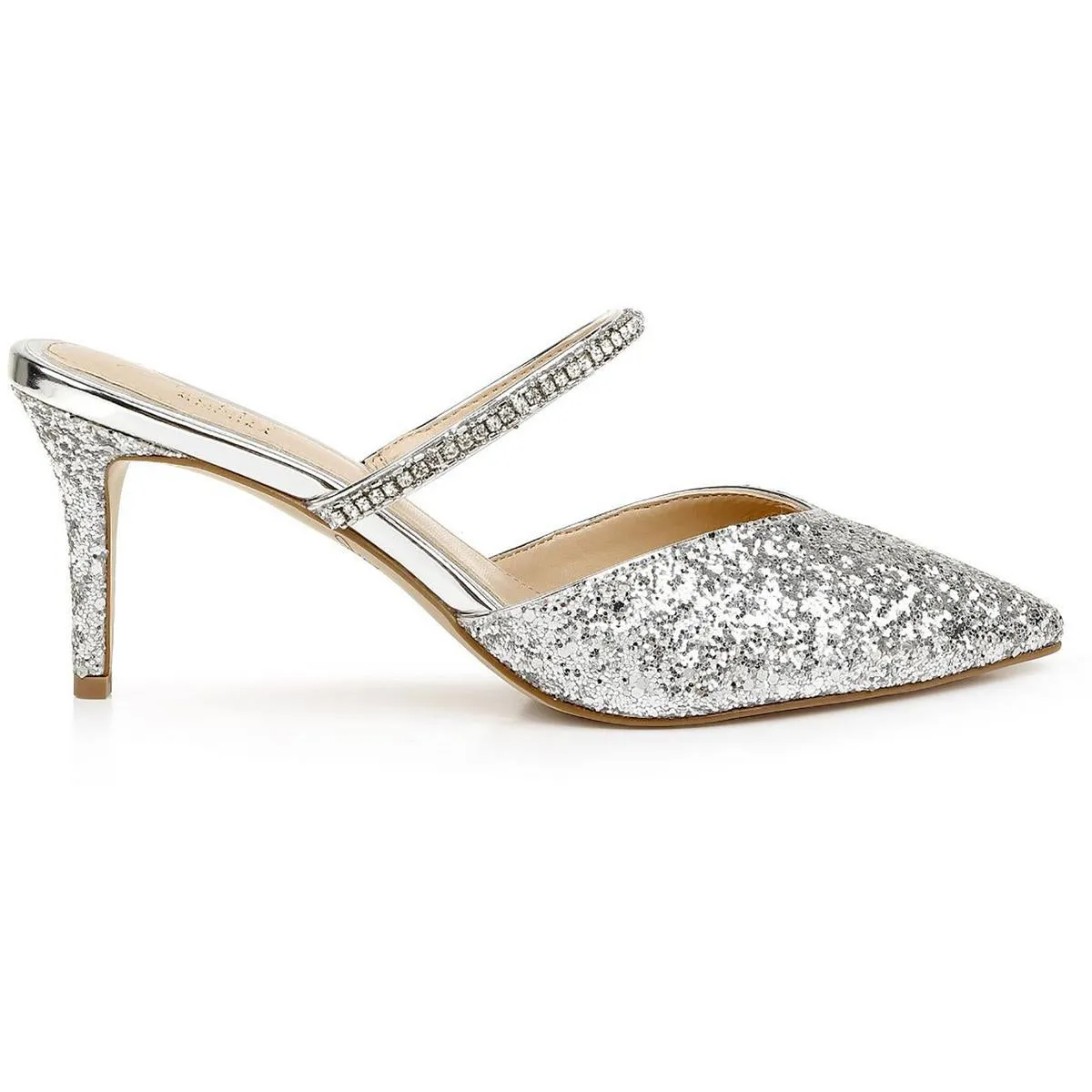 Womens Faux Leather Slip On Pumps