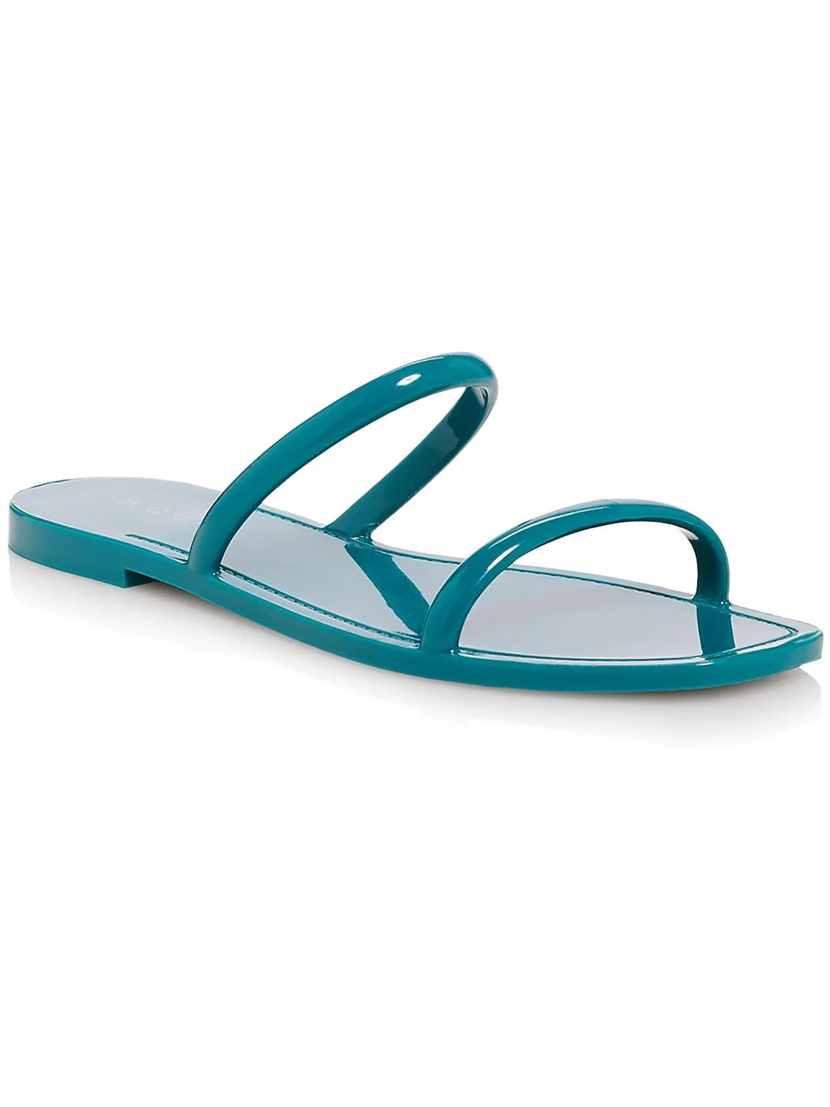 Womens Metallic Slip On Jelly Sandals