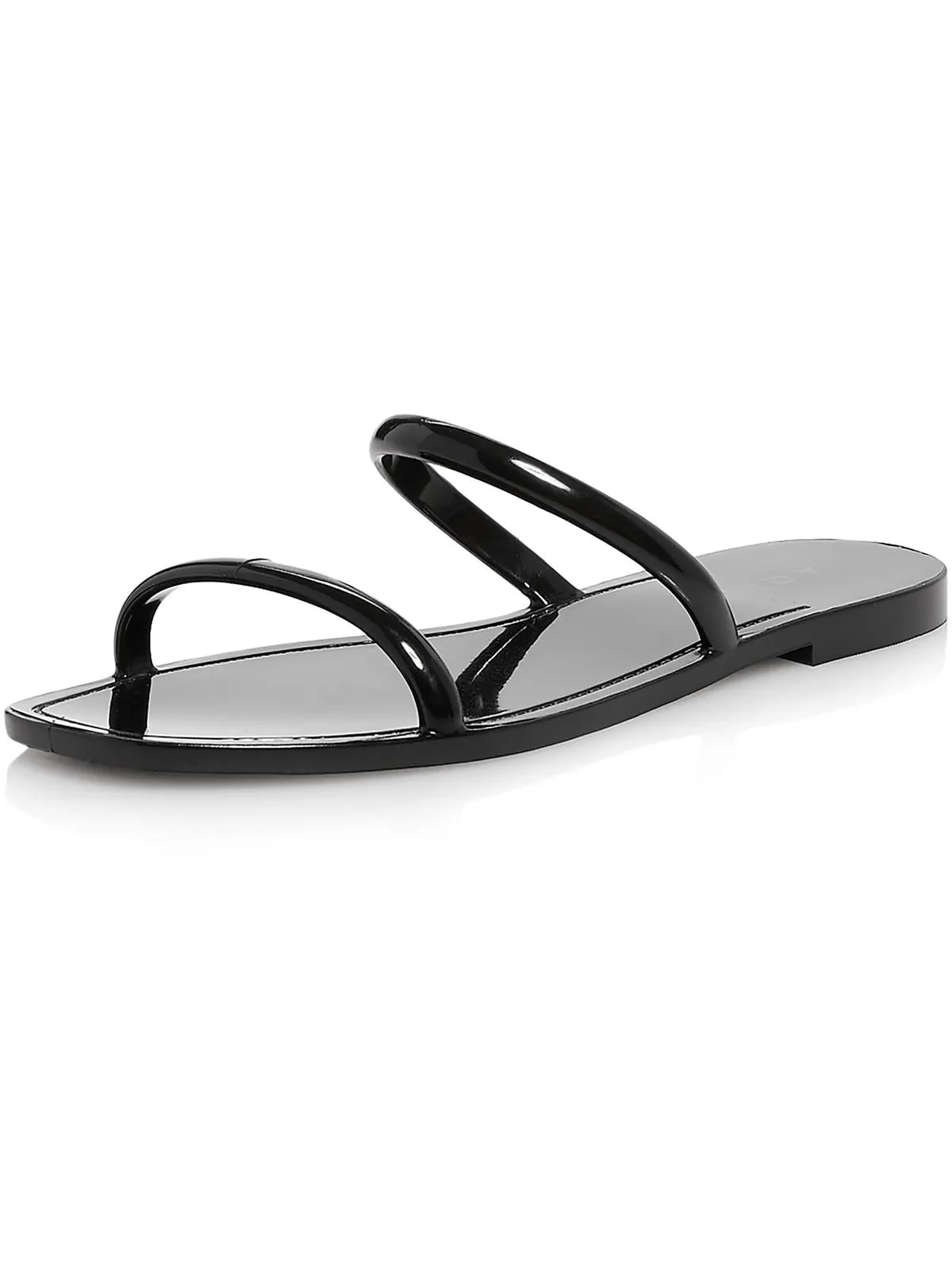 Womens Metallic Slip On Jelly Sandals