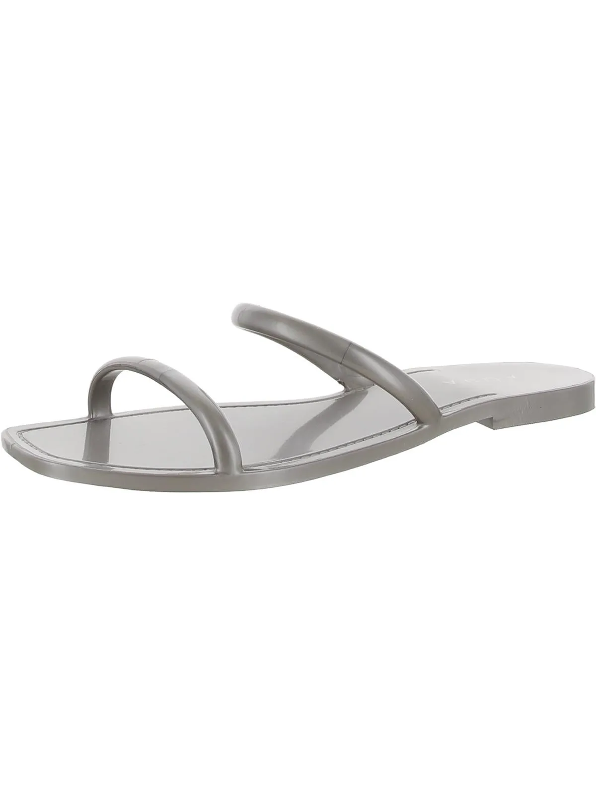 Womens Metallic Slip On Jelly Sandals