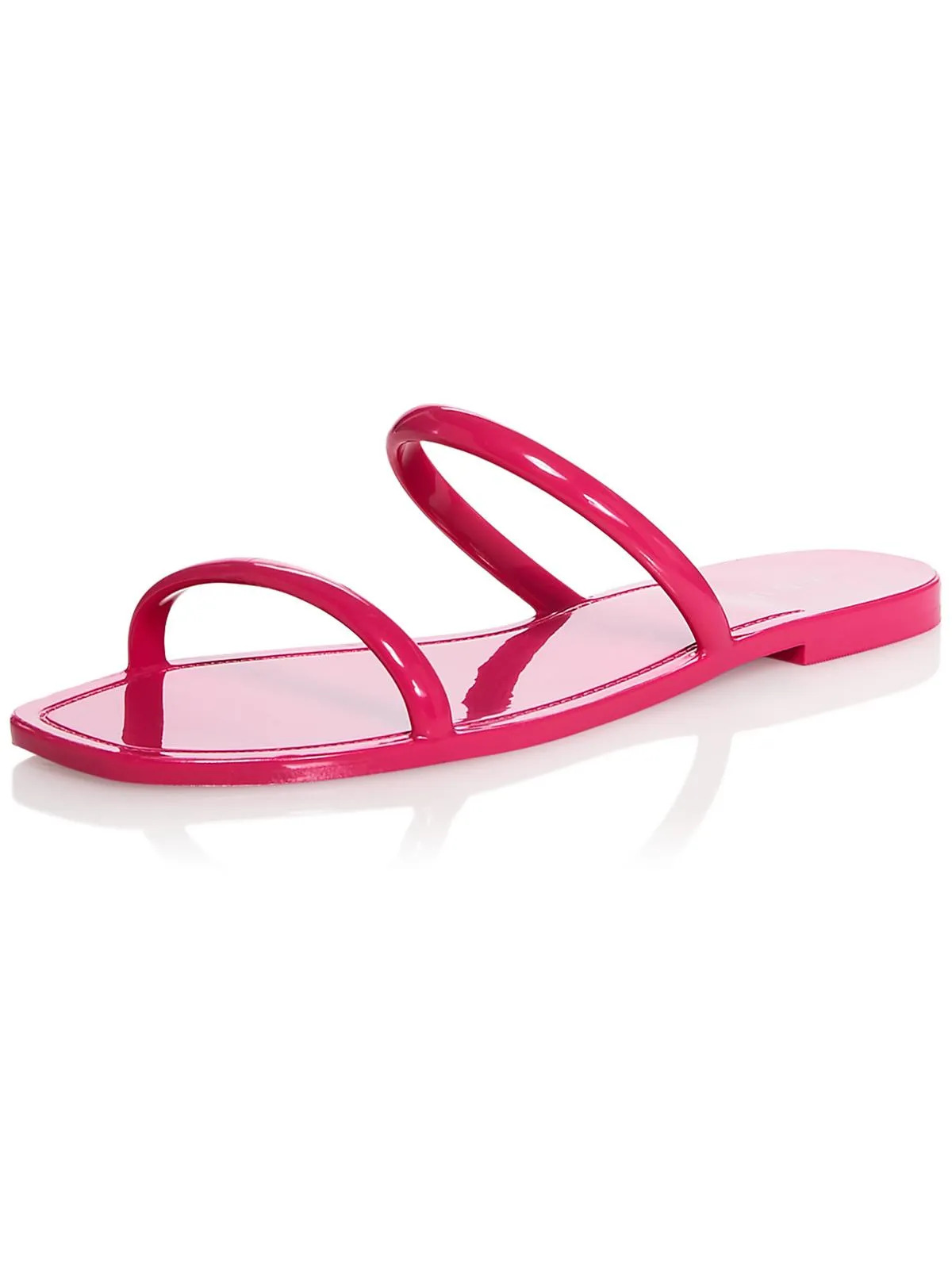 Womens Metallic Slip On Jelly Sandals