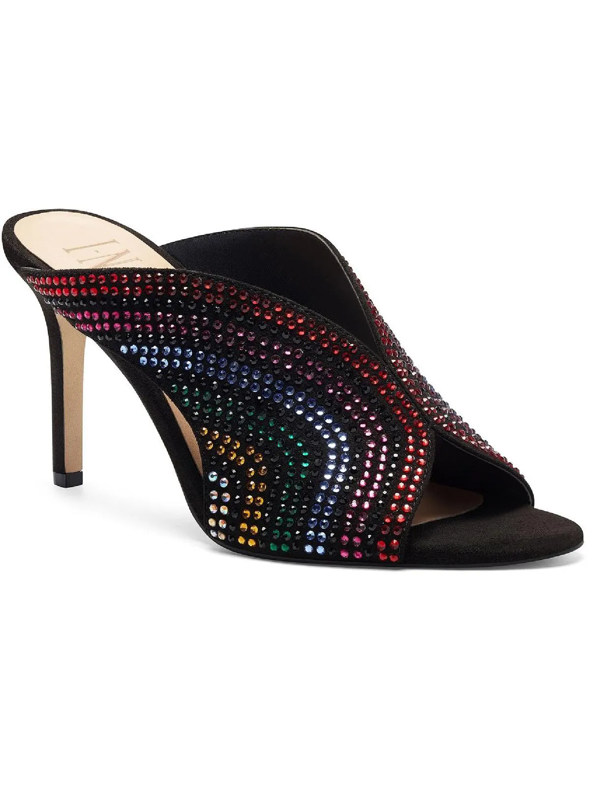 Womens Microsuede Slides Heels