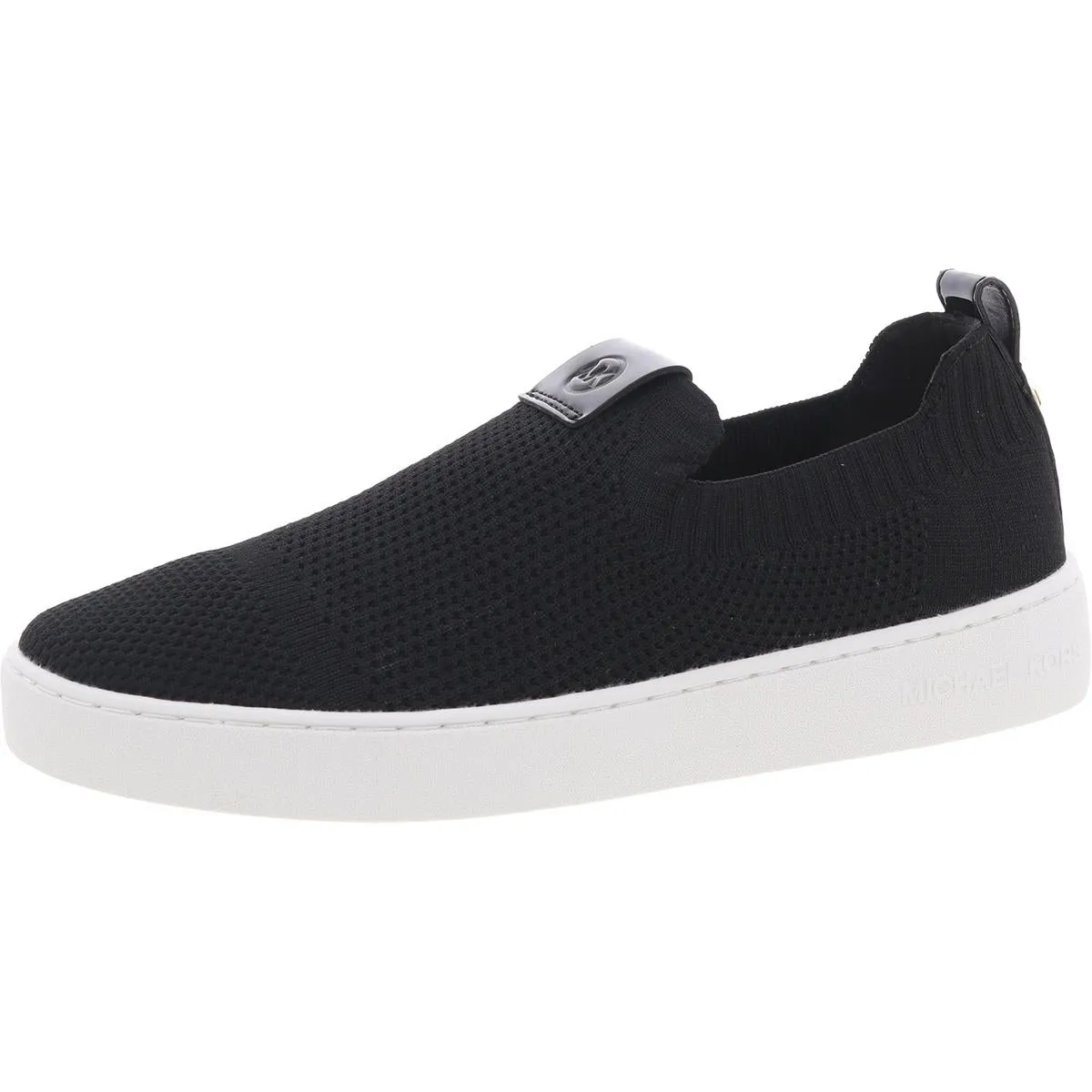Womens Solid Knit Slip-On Sneakers