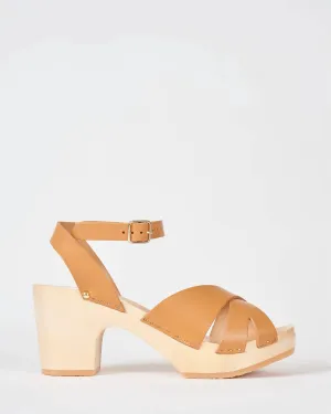 Women's Ybiza Clog In Camel Leather
