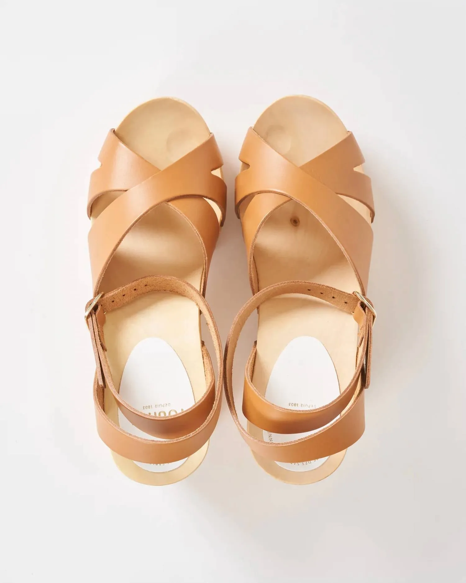 Women's Ybiza Clog In Camel Leather