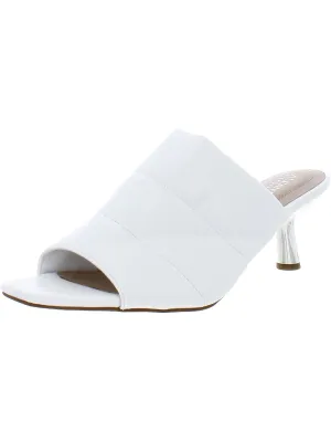Yennie Womens Faux Leather Slip On Heels