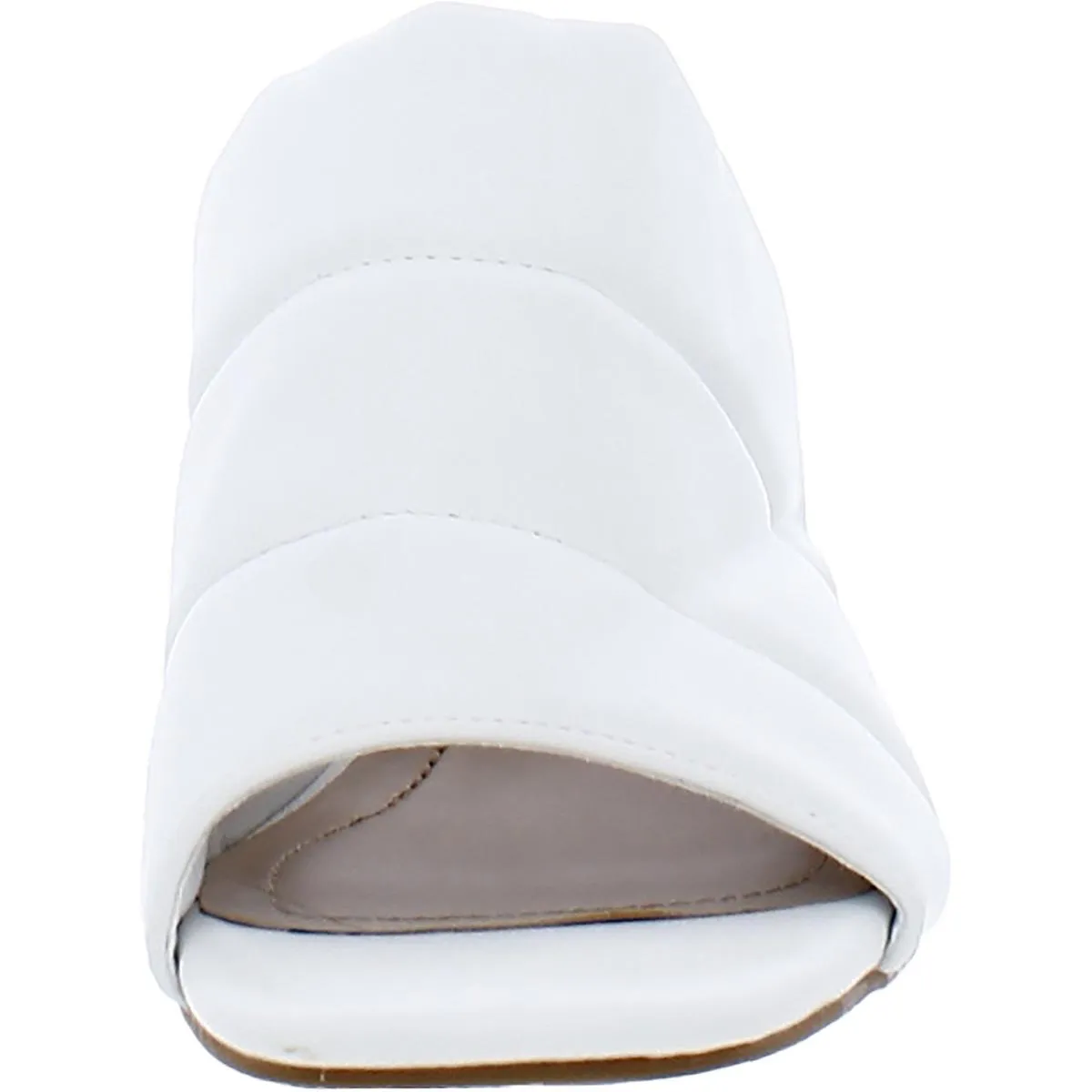 Yennie Womens Faux Leather Slip On Heels