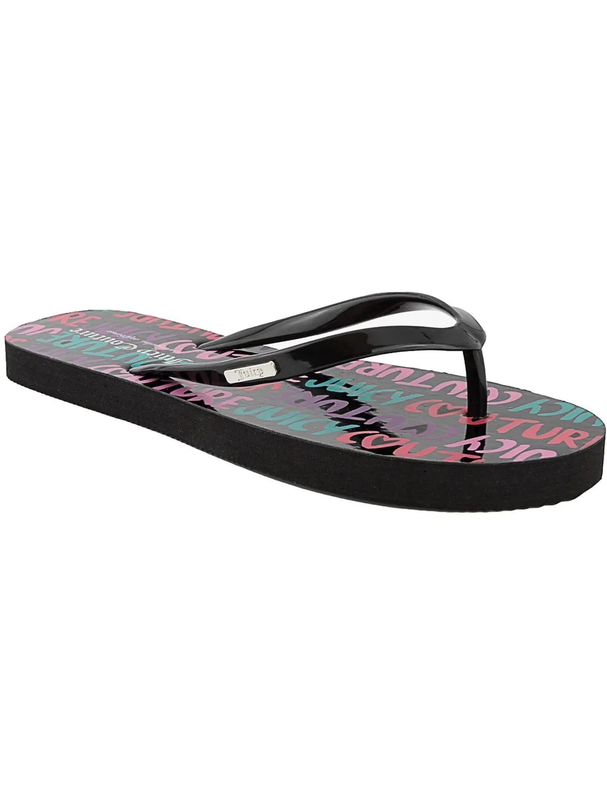 Zamia Womens Printed Slip On Flip-Flops